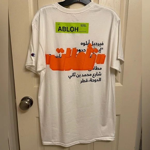 Virgil Abloh Figures of Speech Exhibit Rare 2021 Qatar Museum Champion Tee Sz M